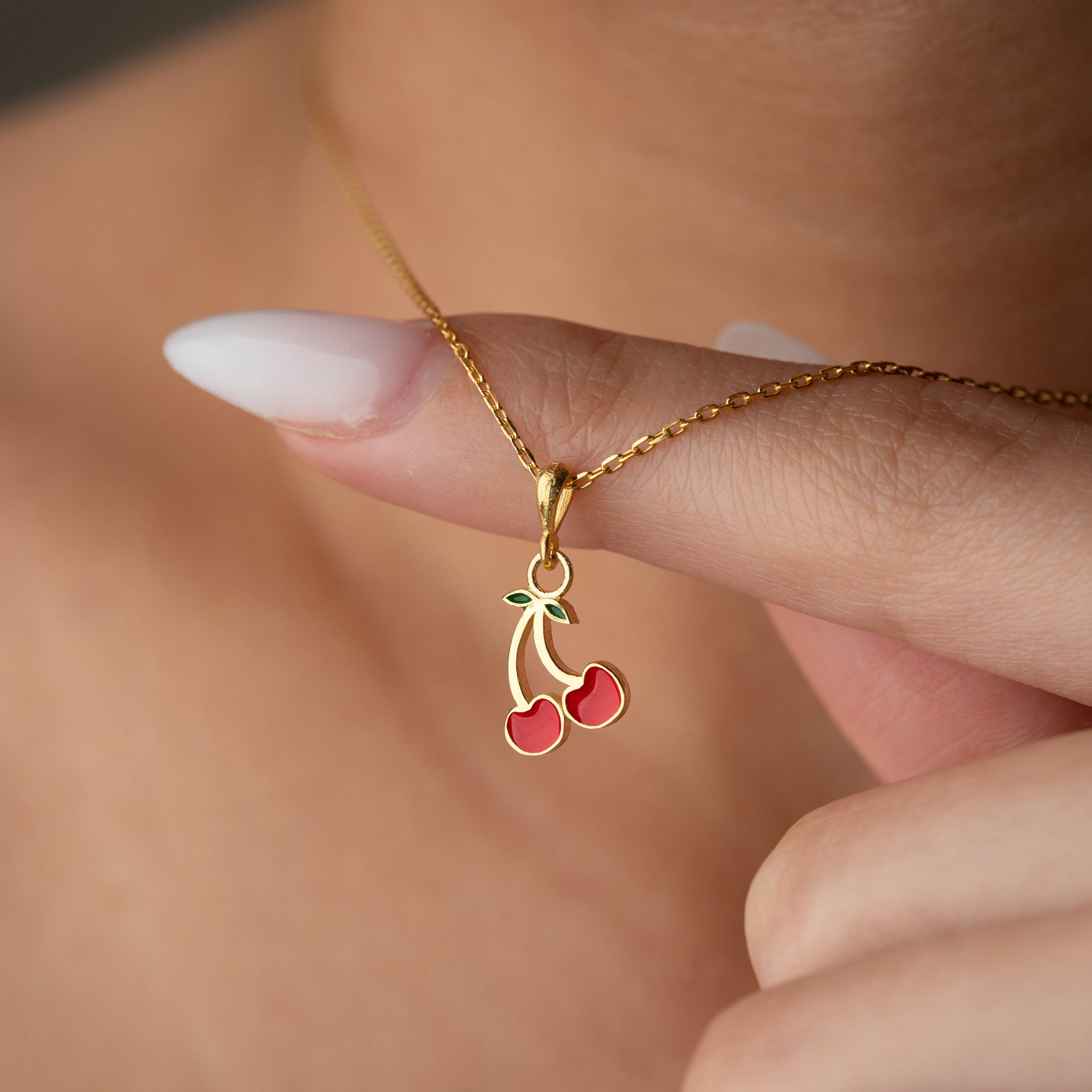 SÖTT KÖRSBÄRSHALSBAND | 925 SILVER 