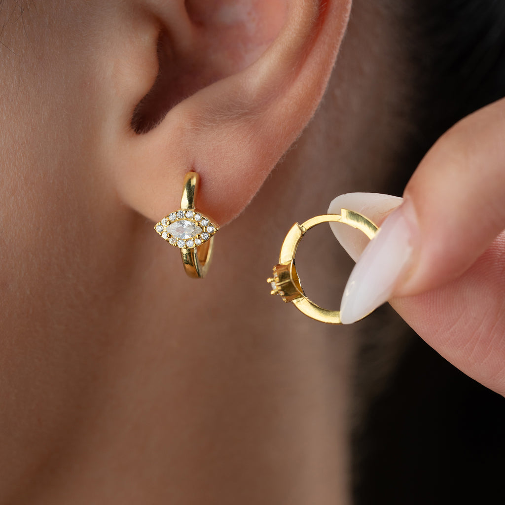 AMY ZIRKONIA ÖGONHÄNG | 925 SILVER