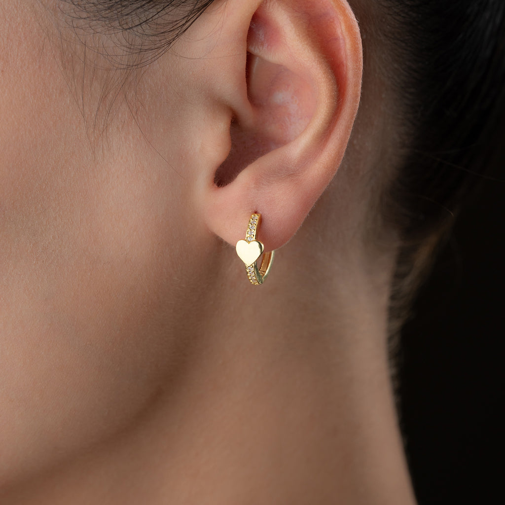 MAYA HJÄRTA ÖRHÄNGEN | 925 SILVER