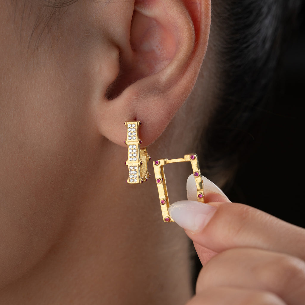 JUNA TORG ÖRHÄNGEN | 925 SILVER