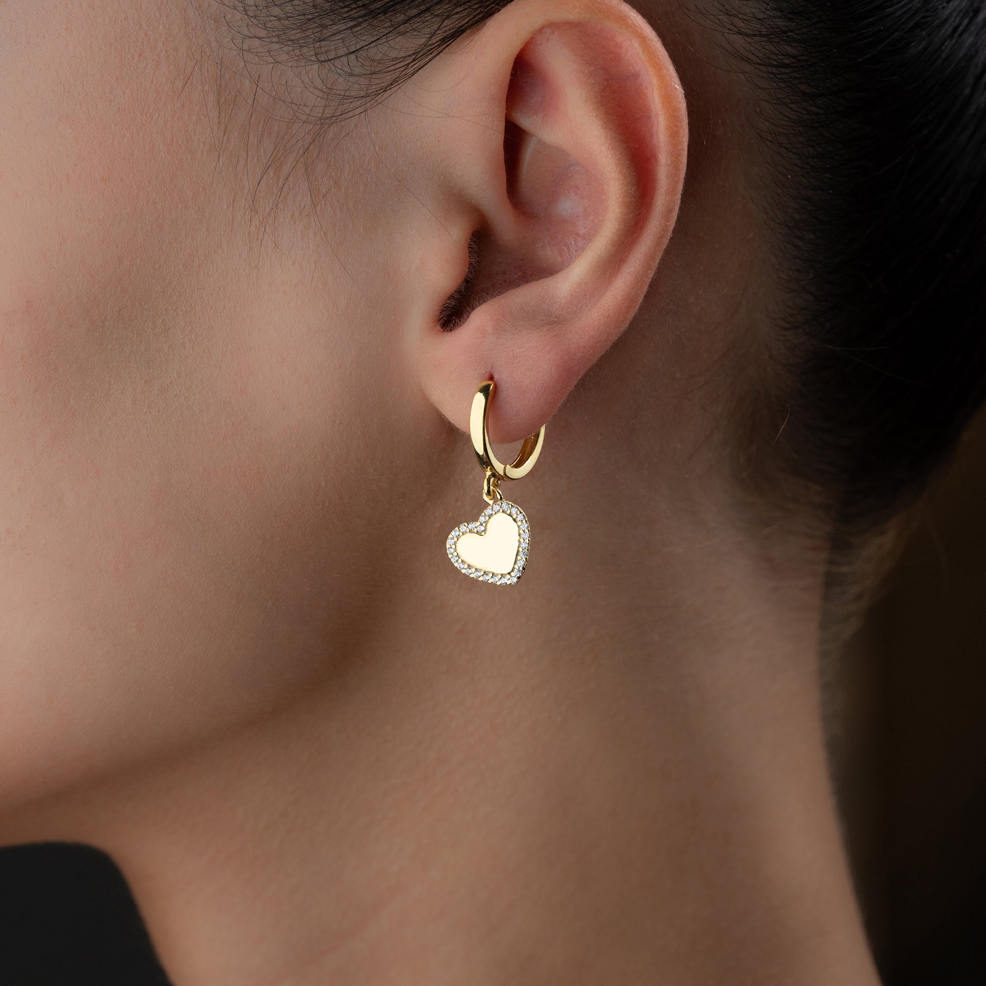 GIA HJÄRTA ÖRHÄNGEN | 925 SILVER