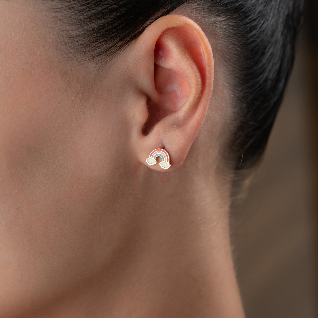 MINI REGNBÅGSÖGONHÄNGNING | 925 SILVER