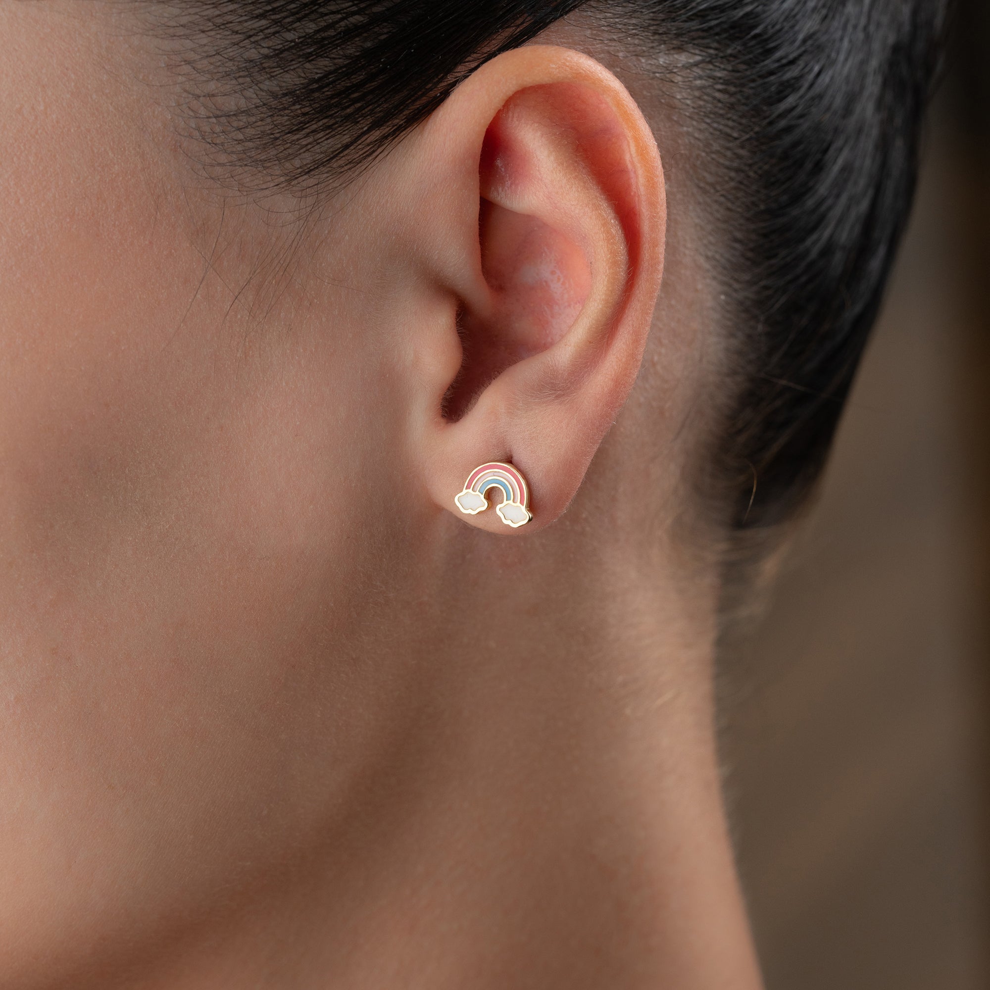 MINI REGNBÅGSÖGONHÄNGNING | 925 SILVER