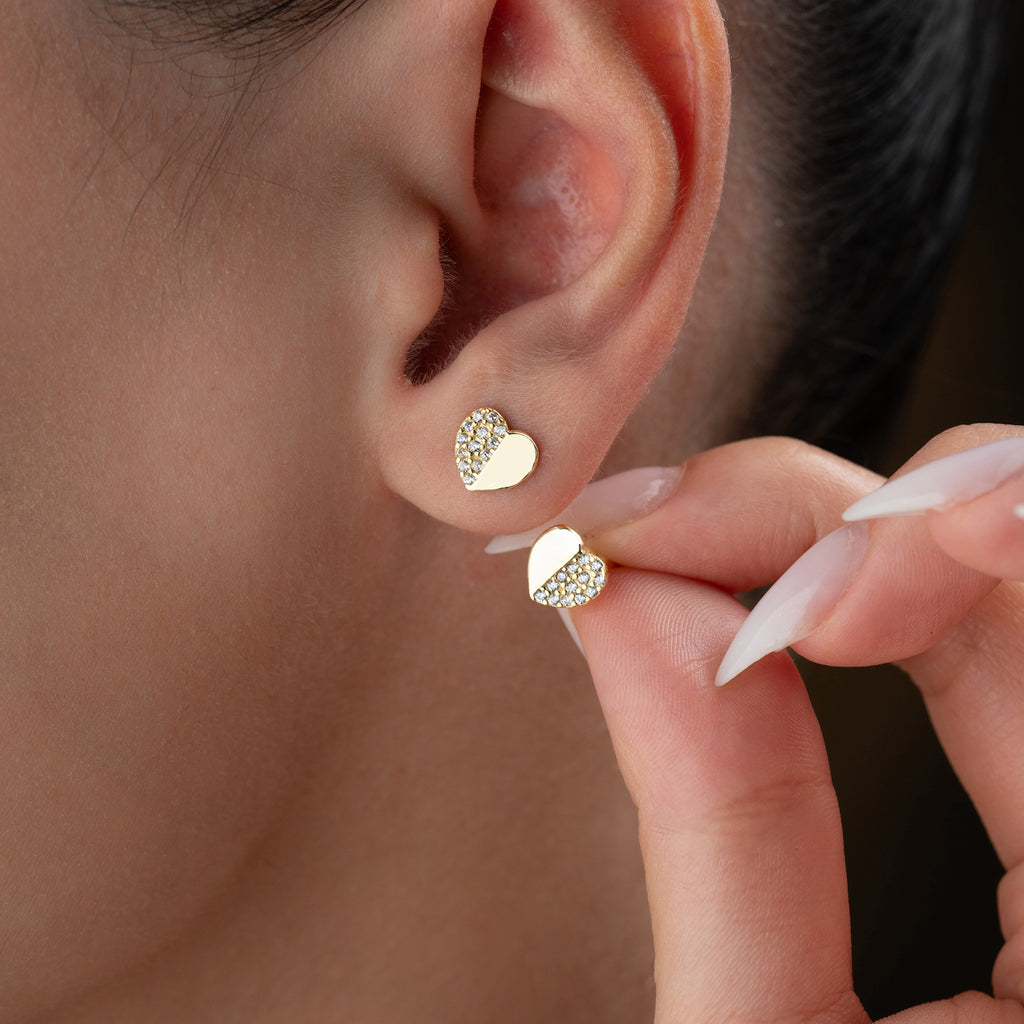 BESS HJÄRTA ÖRHÄNGEN | 925 SILVER