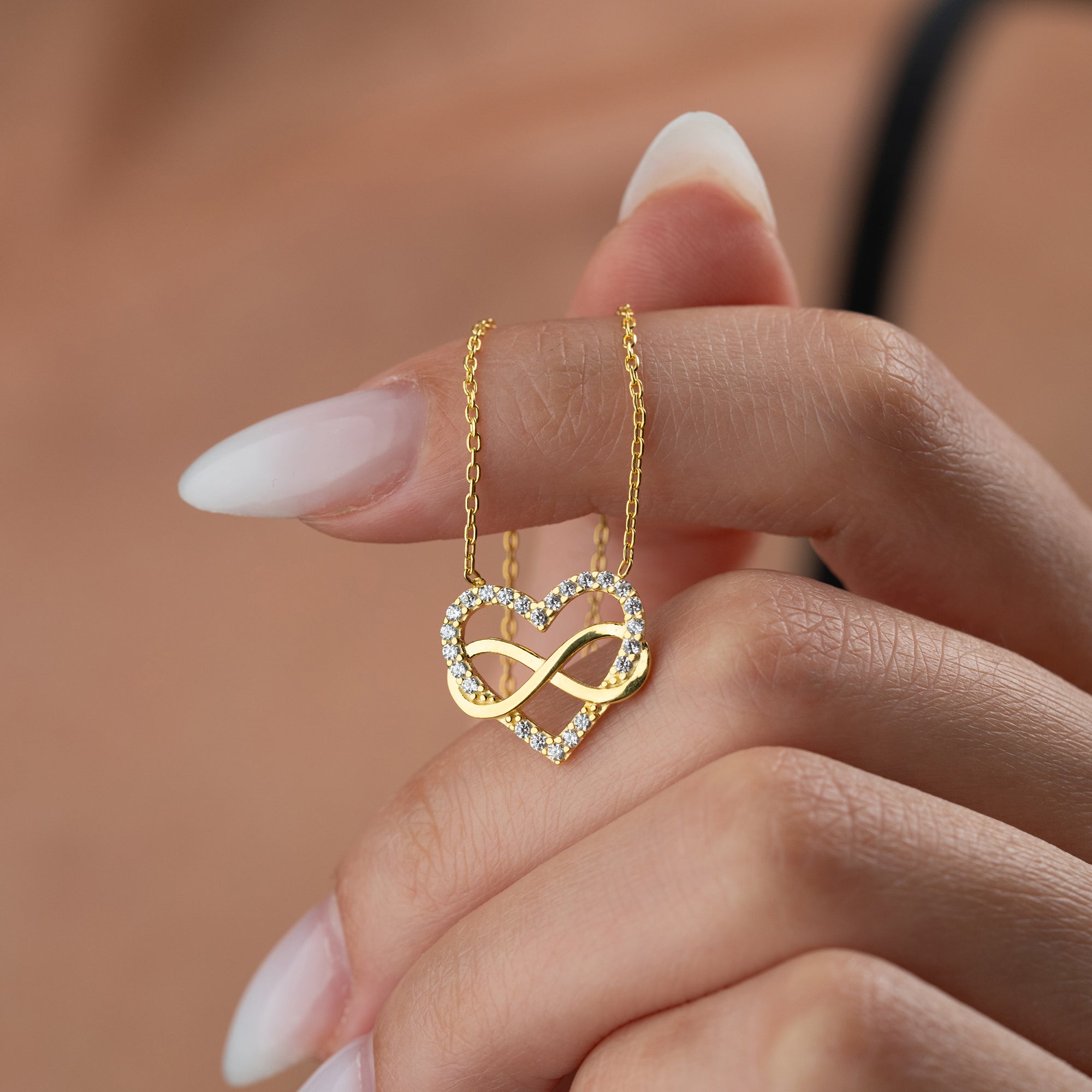 HJÄRTA INFINITY KRAGE | 925 SILVER 