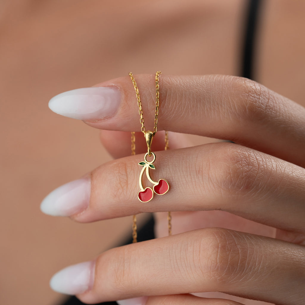 SÖTT KÖRSBÄRSHALSBAND | 925 SILVER 