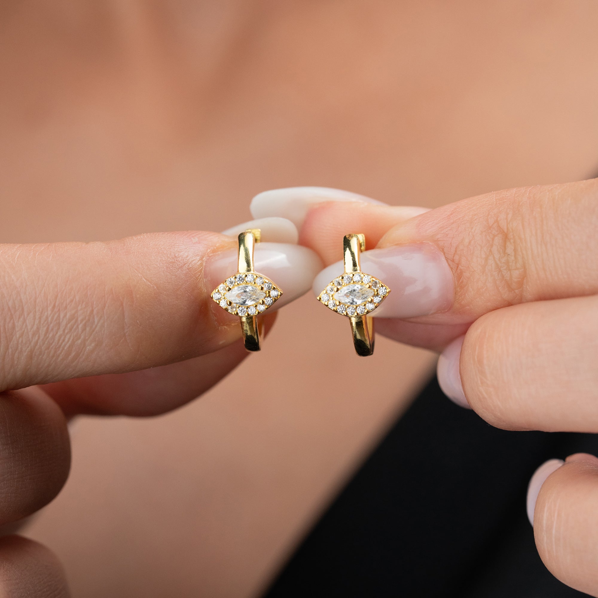 AMY ZIRKONIA ÖGONHÄNG | 925 SILVER