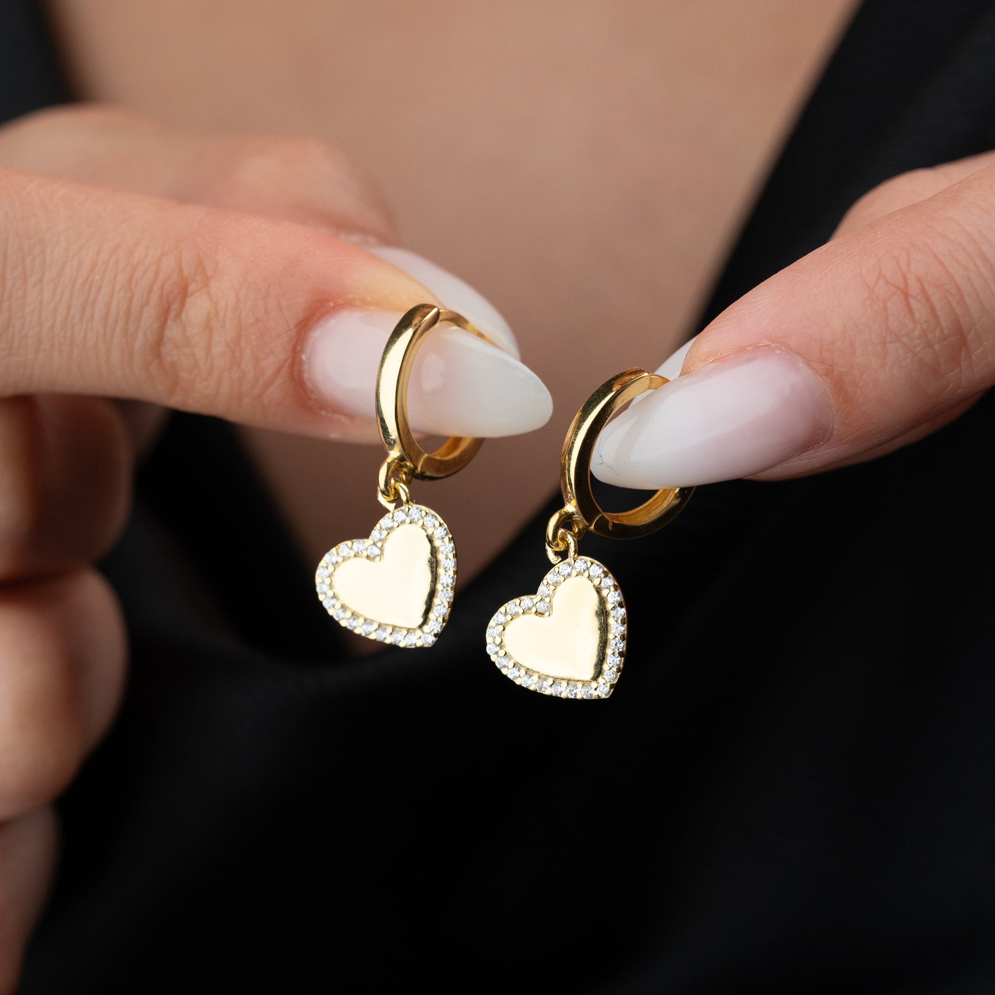 GIA HJÄRTA ÖRHÄNGEN | 925 SILVER