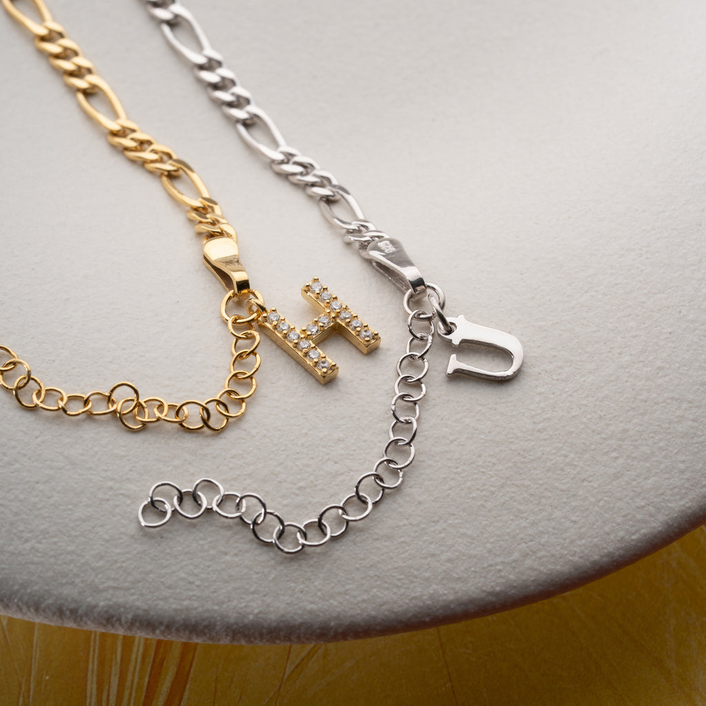 FIGARO BOKSTÄVER PARTNERARMBAND | 925 SILVER