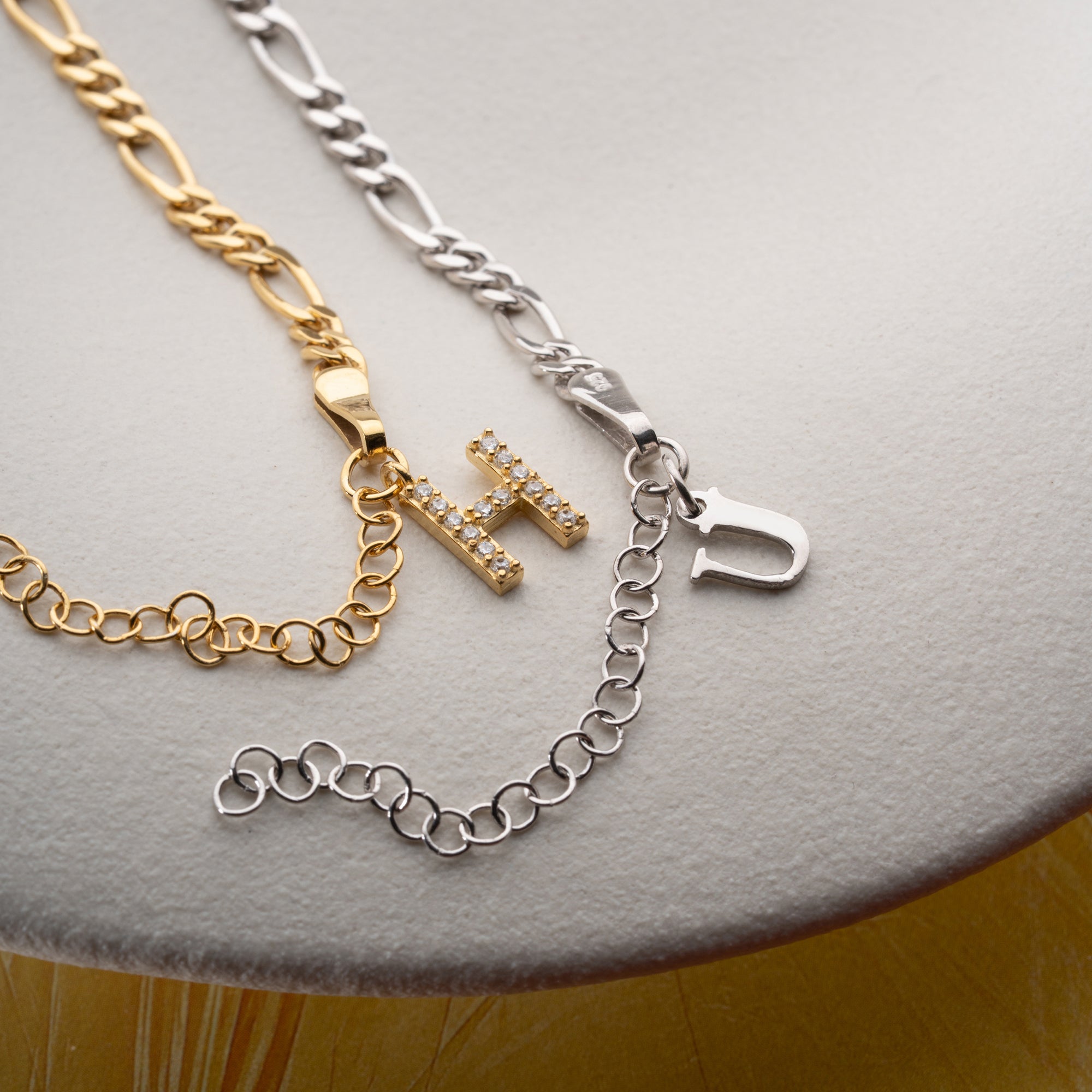 FIGARO BOKSTÄVER PARTNERARMBAND | 925 SILVER