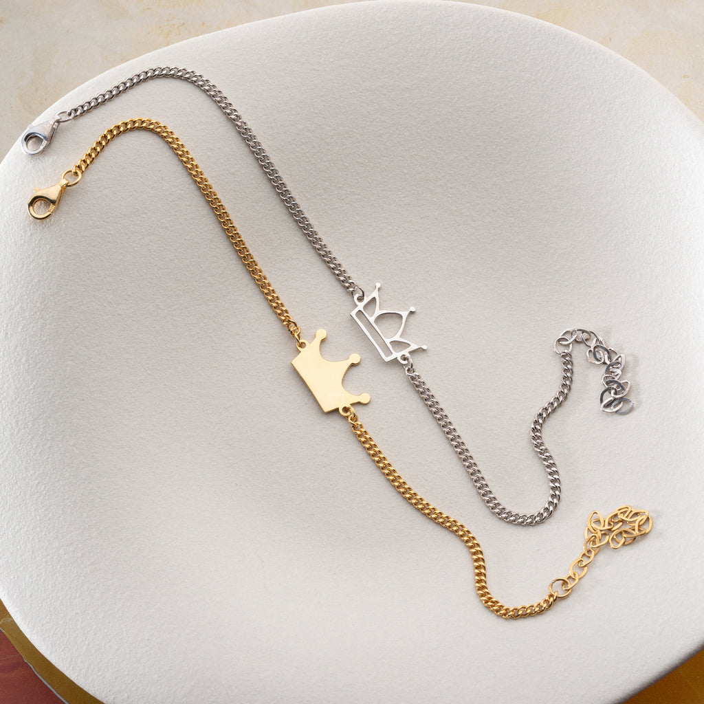 KING QUEEN PARTNERARMBAND | 925 SILVER