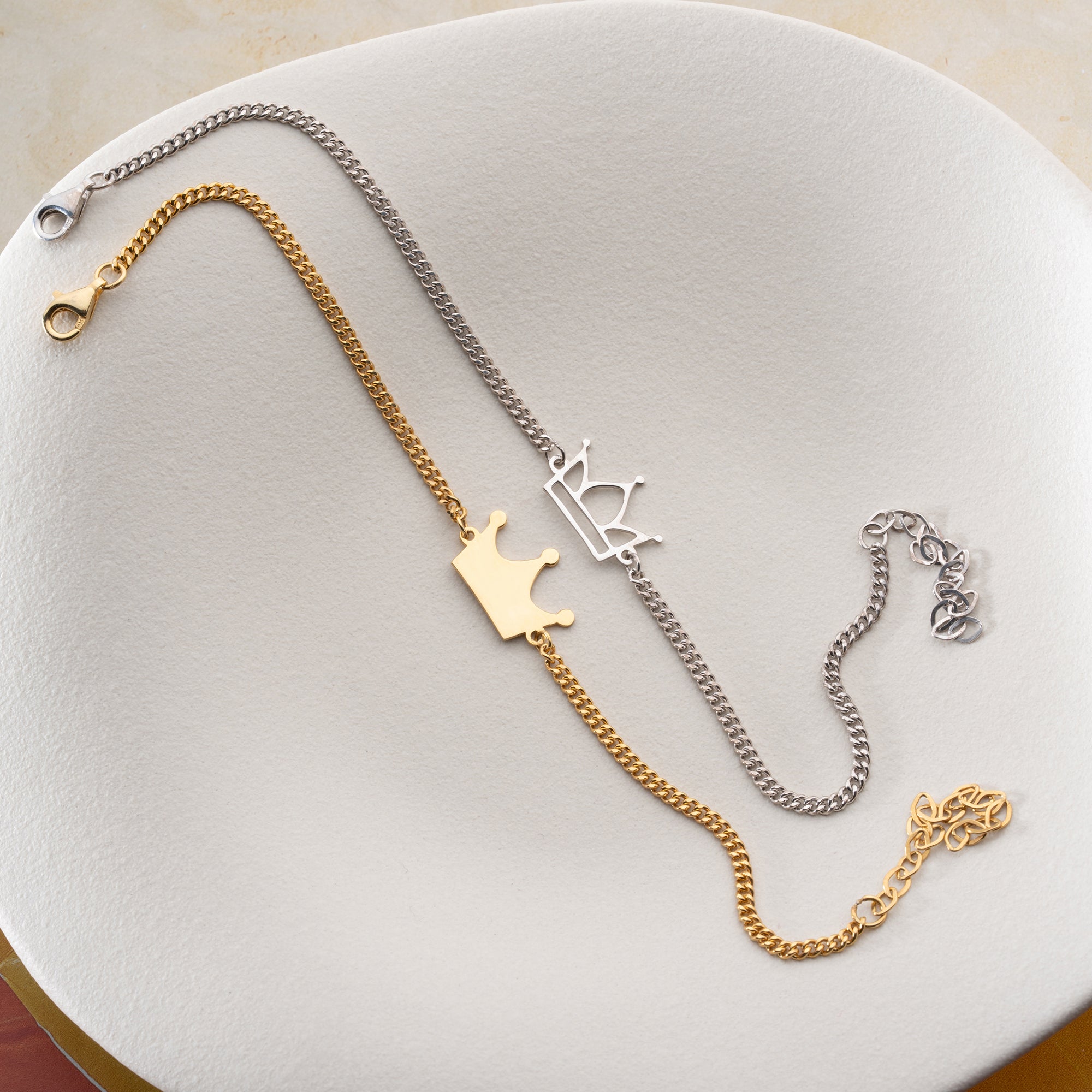 KING QUEEN PARTNERARMBAND | 925 SILVER