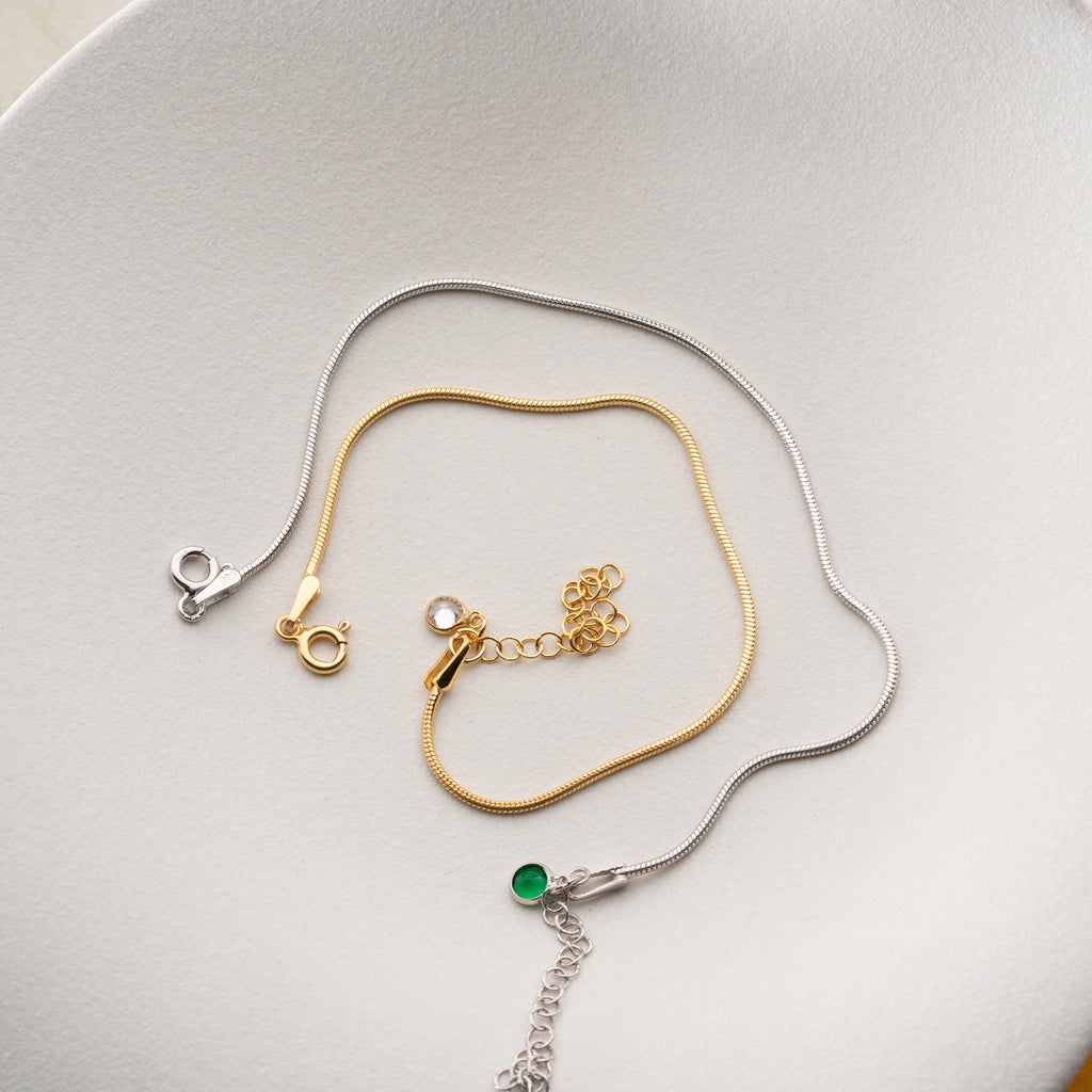 PARTNER ARMBAND MED FÖDELSESTONER | 925 SILVER