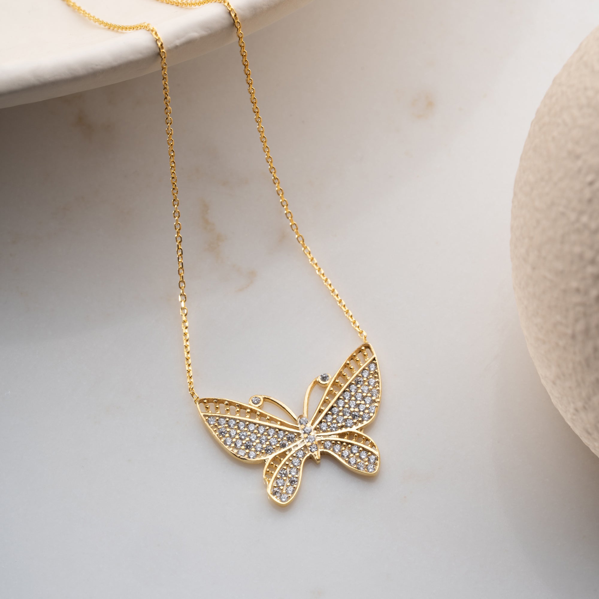 FJÄRILS ZIRCONIA COLLAR II | 925 SILVER 