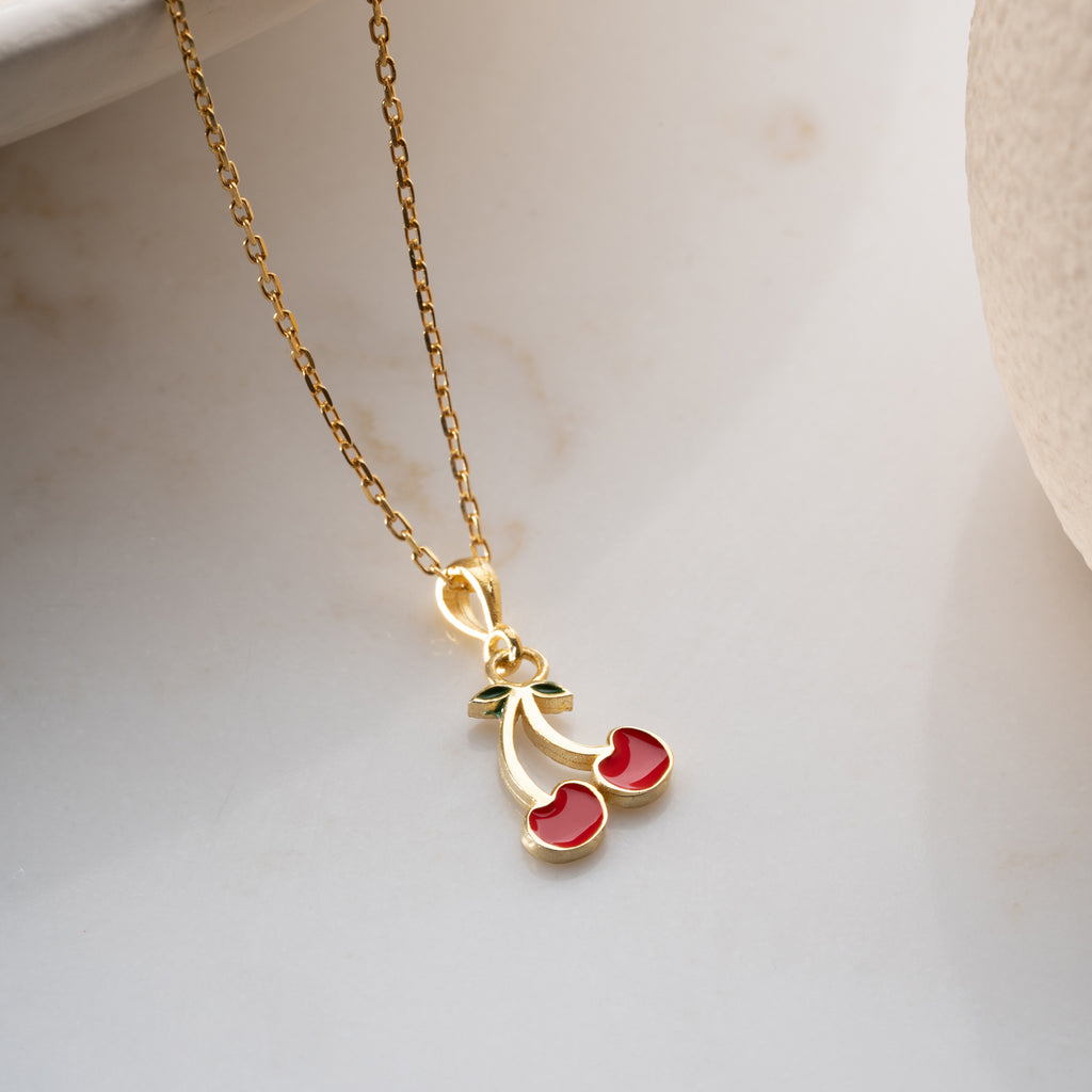 SÖTT KÖRSBÄRSHALSBAND | 925 SILVER 