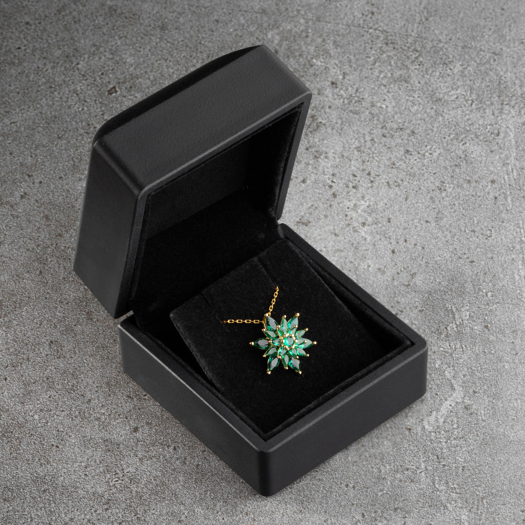 GRÖNT LOTUSHALSBAND | 925 SILVER