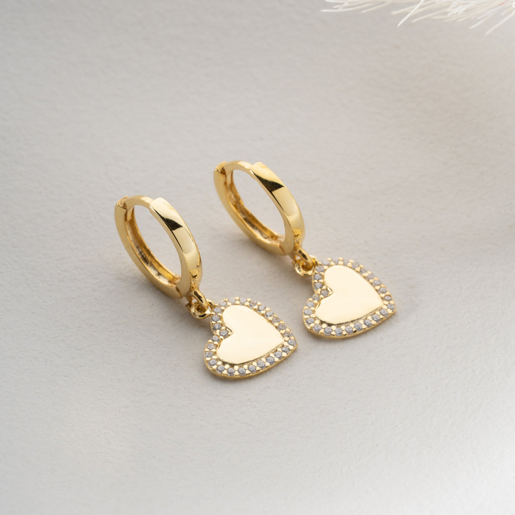 GIA HJÄRTA ÖRHÄNGEN | 925 SILVER