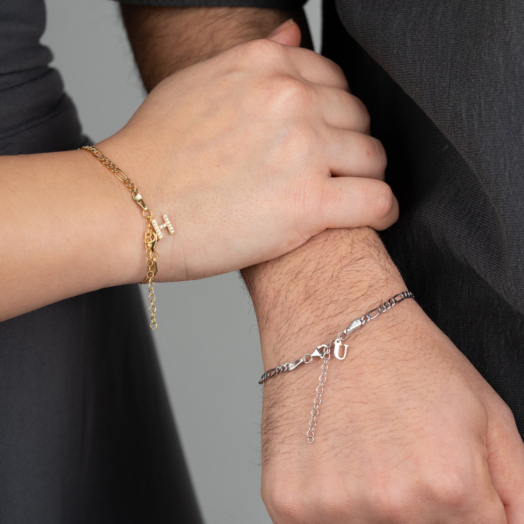 FIGARO BOKSTÄVER PARTNERARMBAND | 925 SILVER