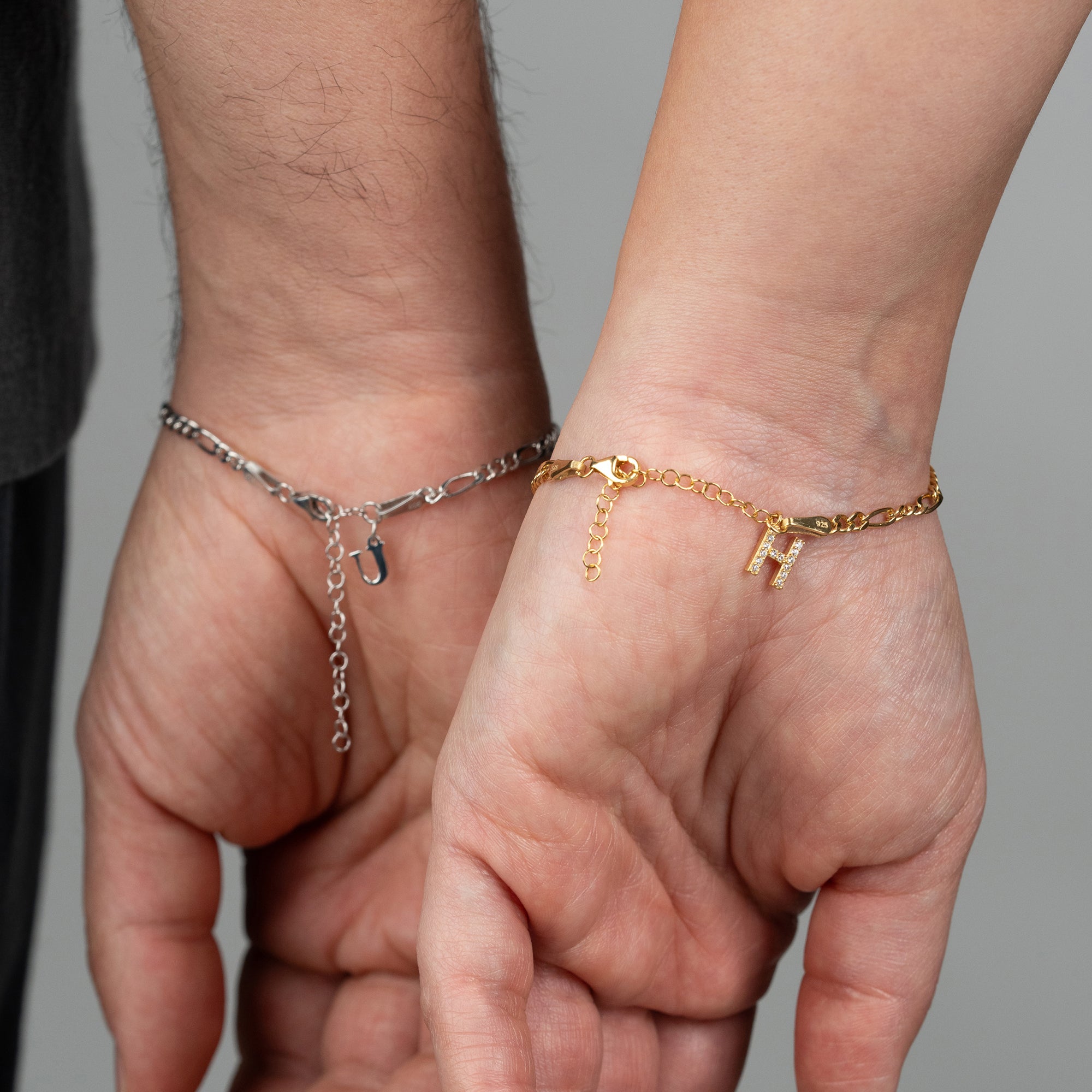 FIGARO BOKSTÄVER PARTNERARMBAND | 925 SILVER