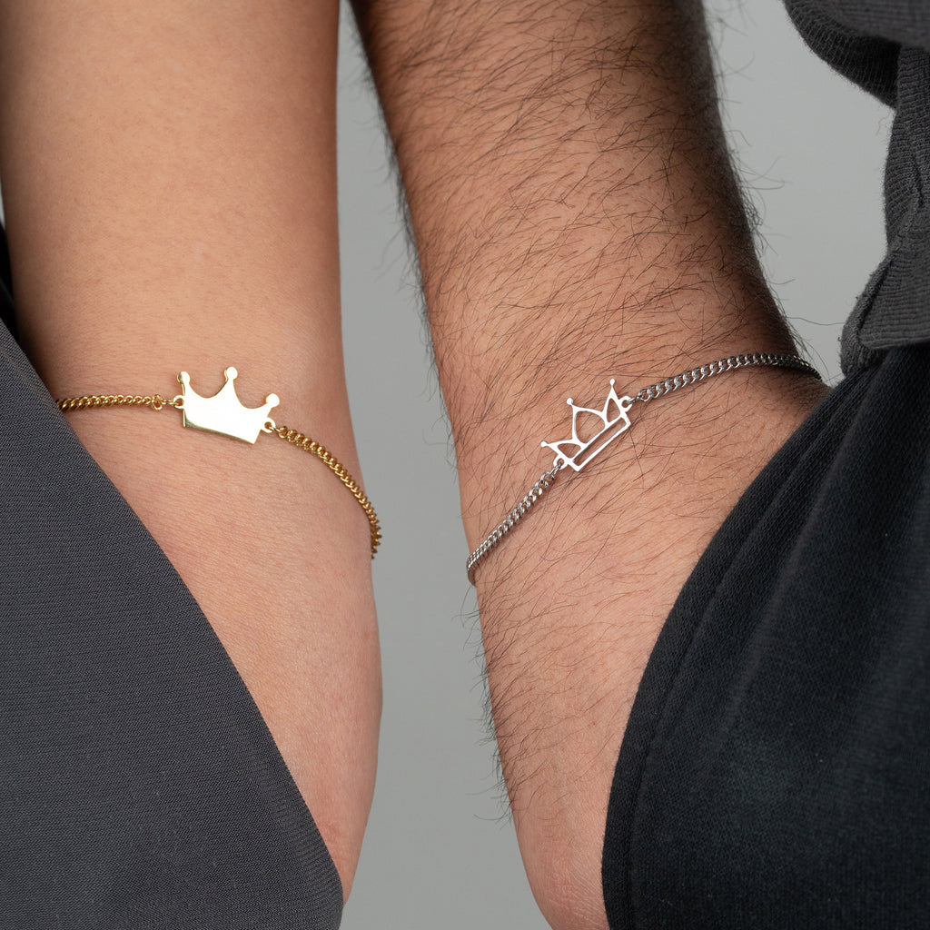 KING QUEEN PARTNERARMBAND | 925 SILVER