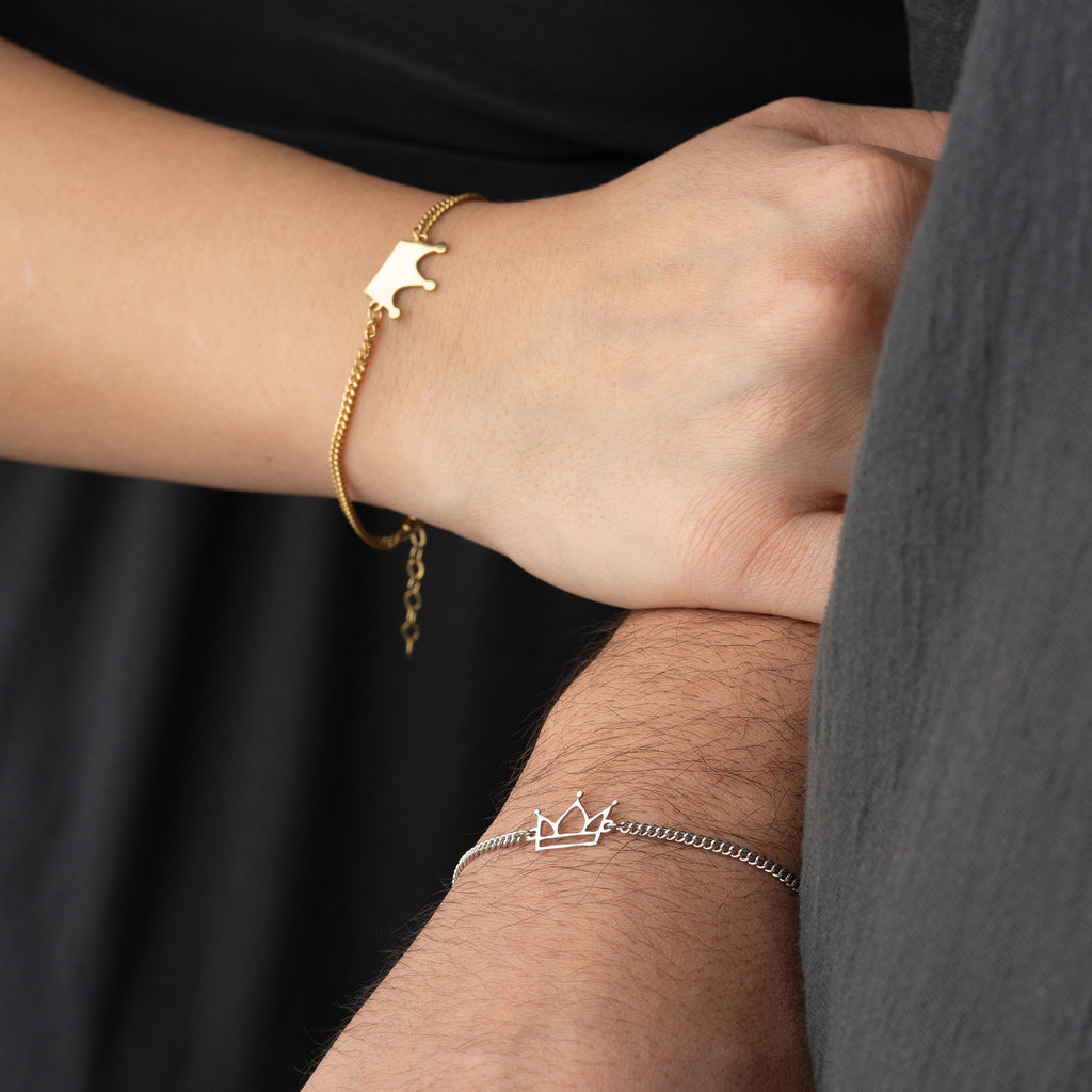 KING QUEEN PARTNERARMBAND | 925 SILVER