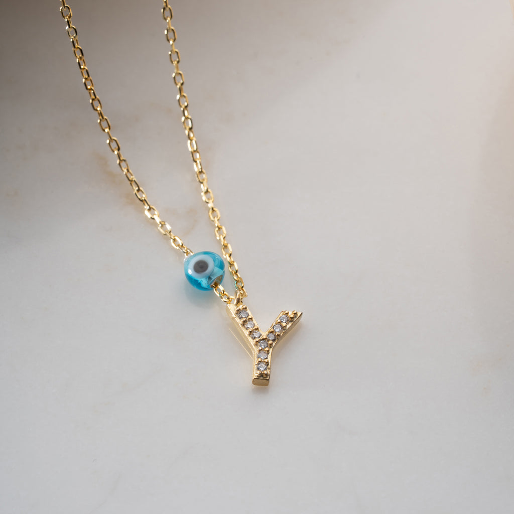 BREV KRAGE MED NAZAR | 925 SILVER