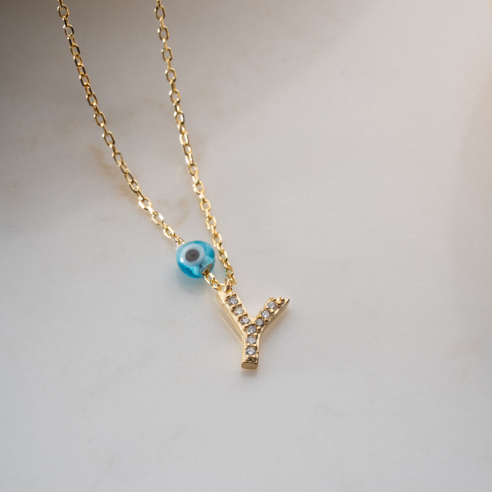 BREV KRAGE MED NAZAR | 925 SILVER