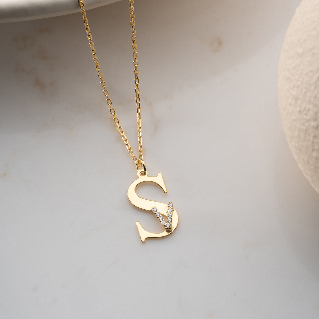 INITIALER KOMBO HALSBAND | 925 SILVER