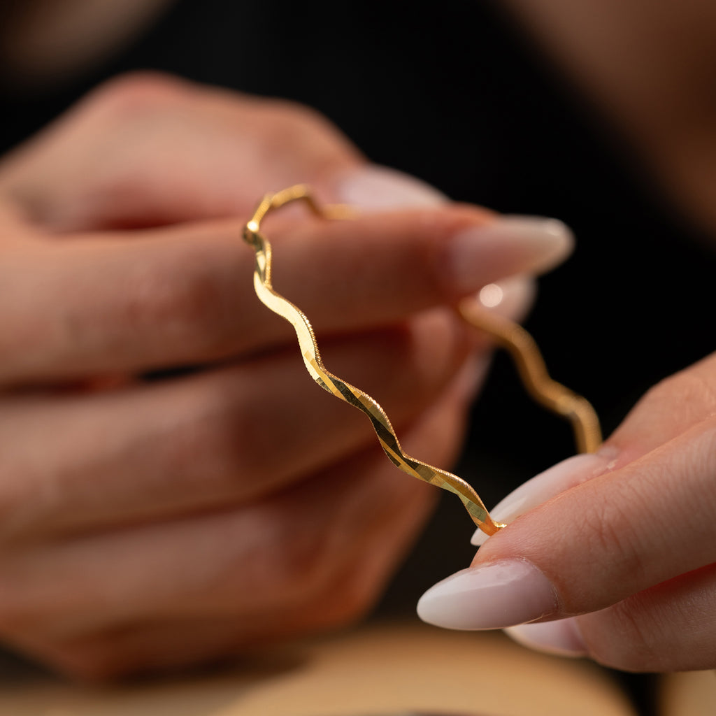 ZIKZAK AJDA BANGLES | 925 SILVER