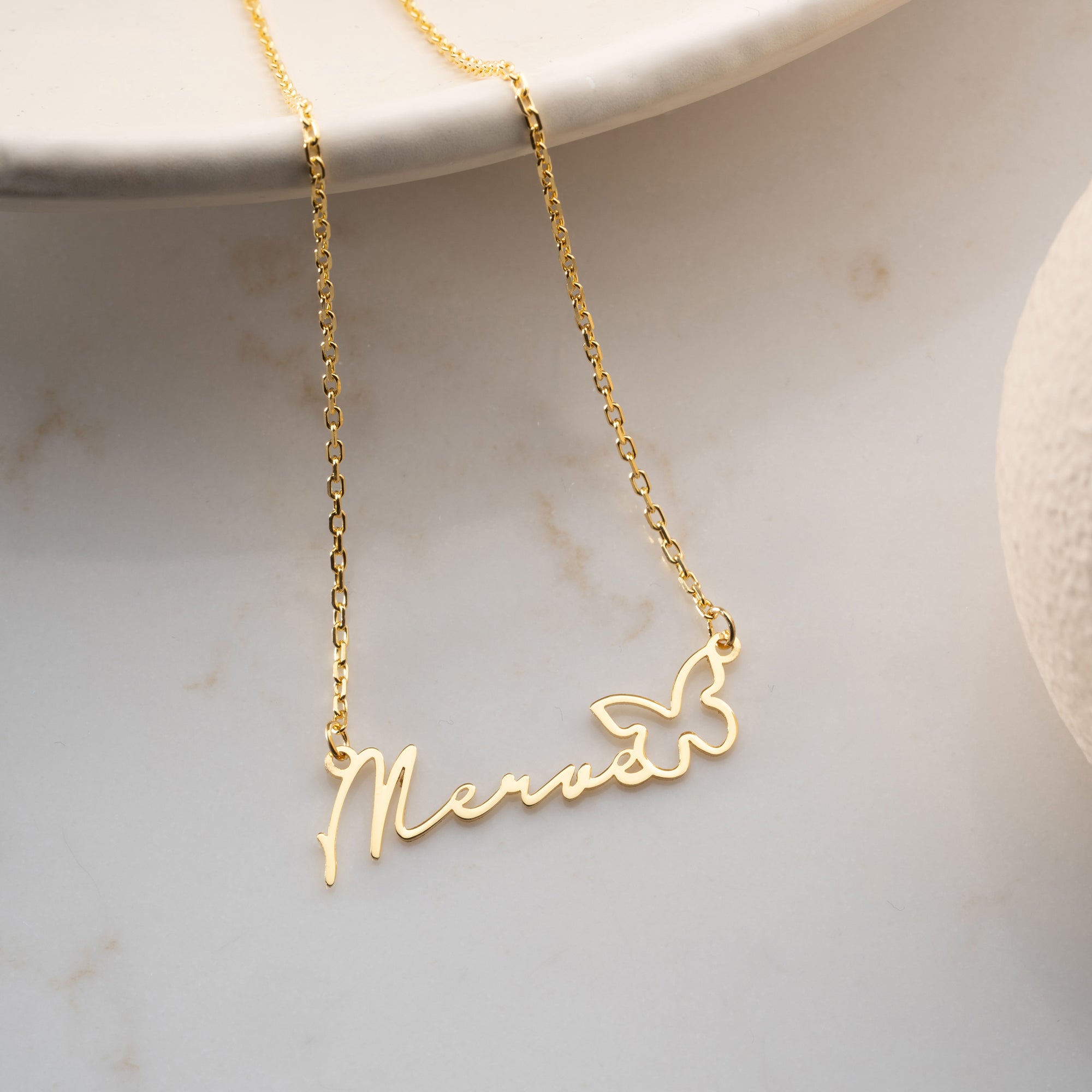 NAMNKRAGE REN FJÄRIL | 925 SILVER