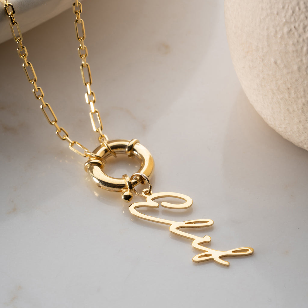 Kedja signatur Namn krage - 925 SILVER