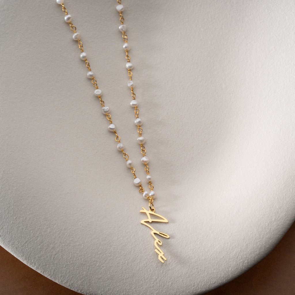 KEDJEDESIGN PÄRL KRAGE BASSIGNATURE | 925 SILVER