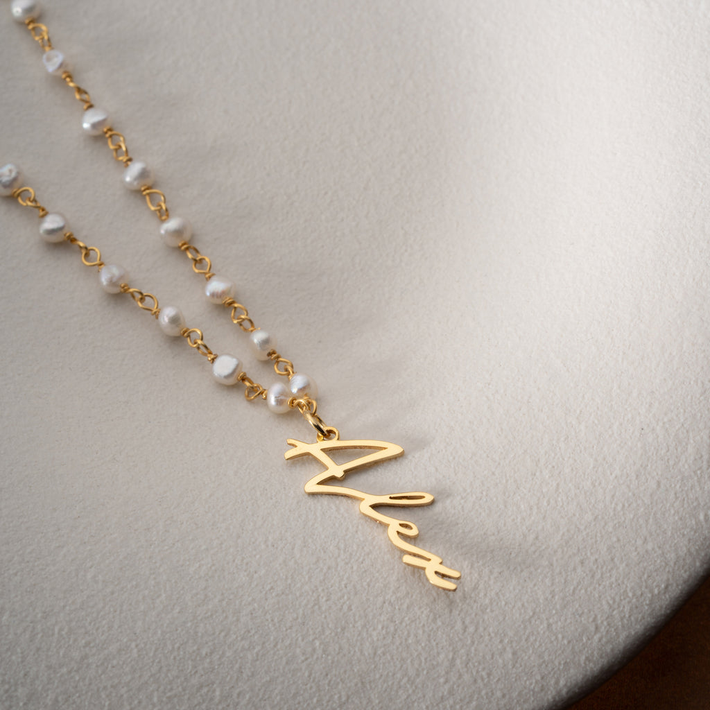 KEDJEDESIGN PÄRL KRAGE BASSIGNATURE | 925 SILVER