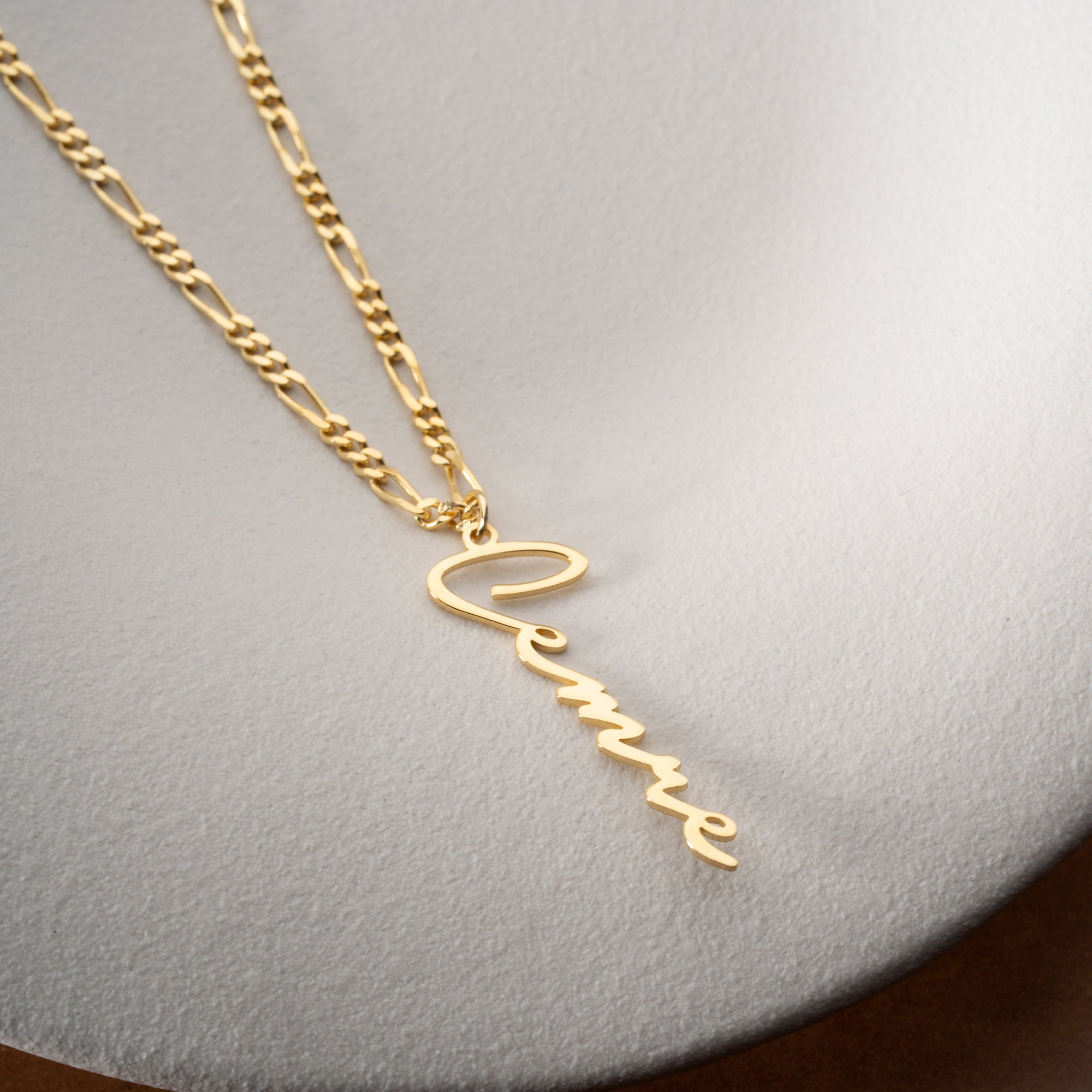 SIGNATUR NAMN KEDJA FIGARO | 925 SILVER