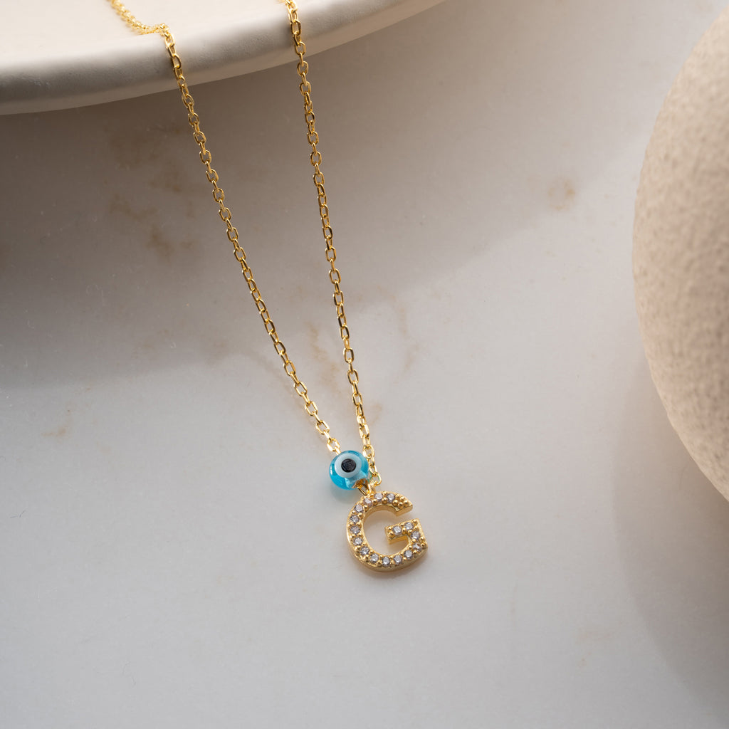 BREV KRAGE MED NAZAR | 925 SILVER