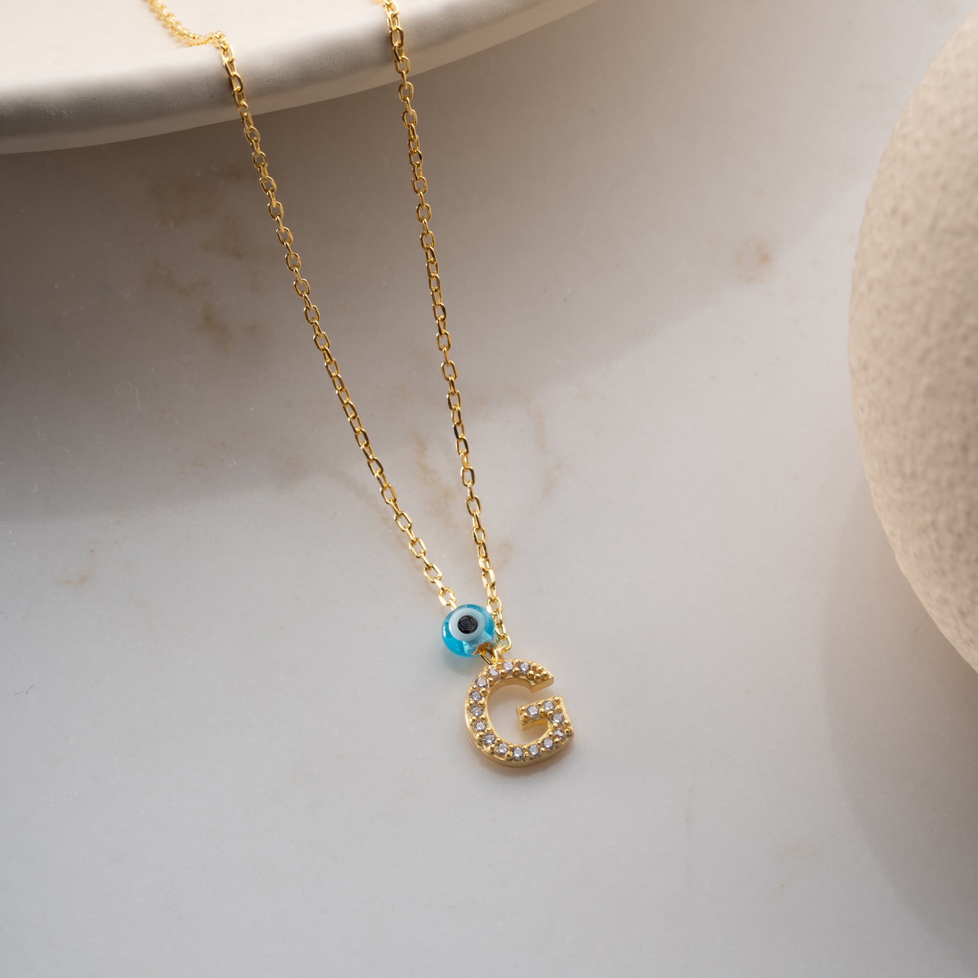 BREV KRAGE MED NAZAR | 925 SILVER