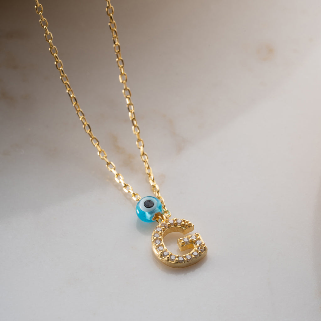 BREV KRAGE MED NAZAR | 925 SILVER