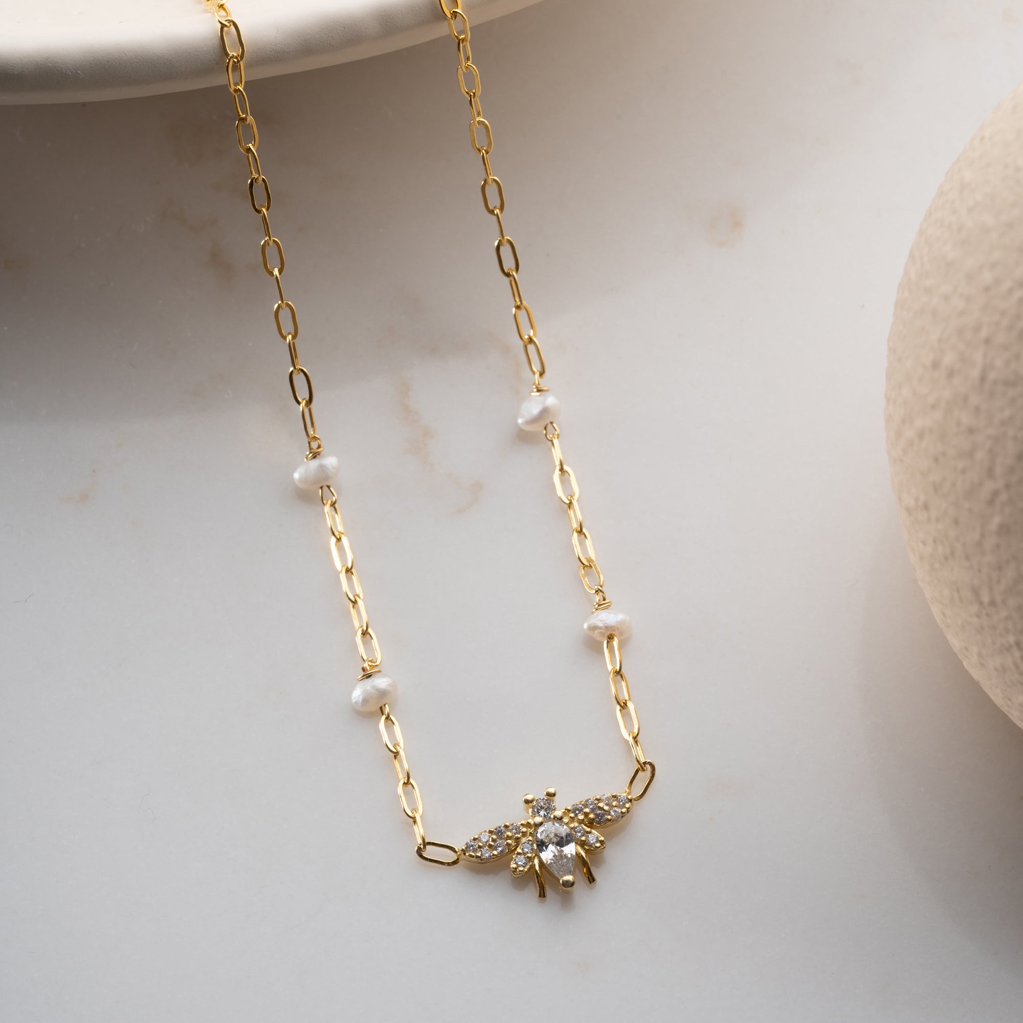 MONIAN PÄRLHALSBAND | 925 SILVER