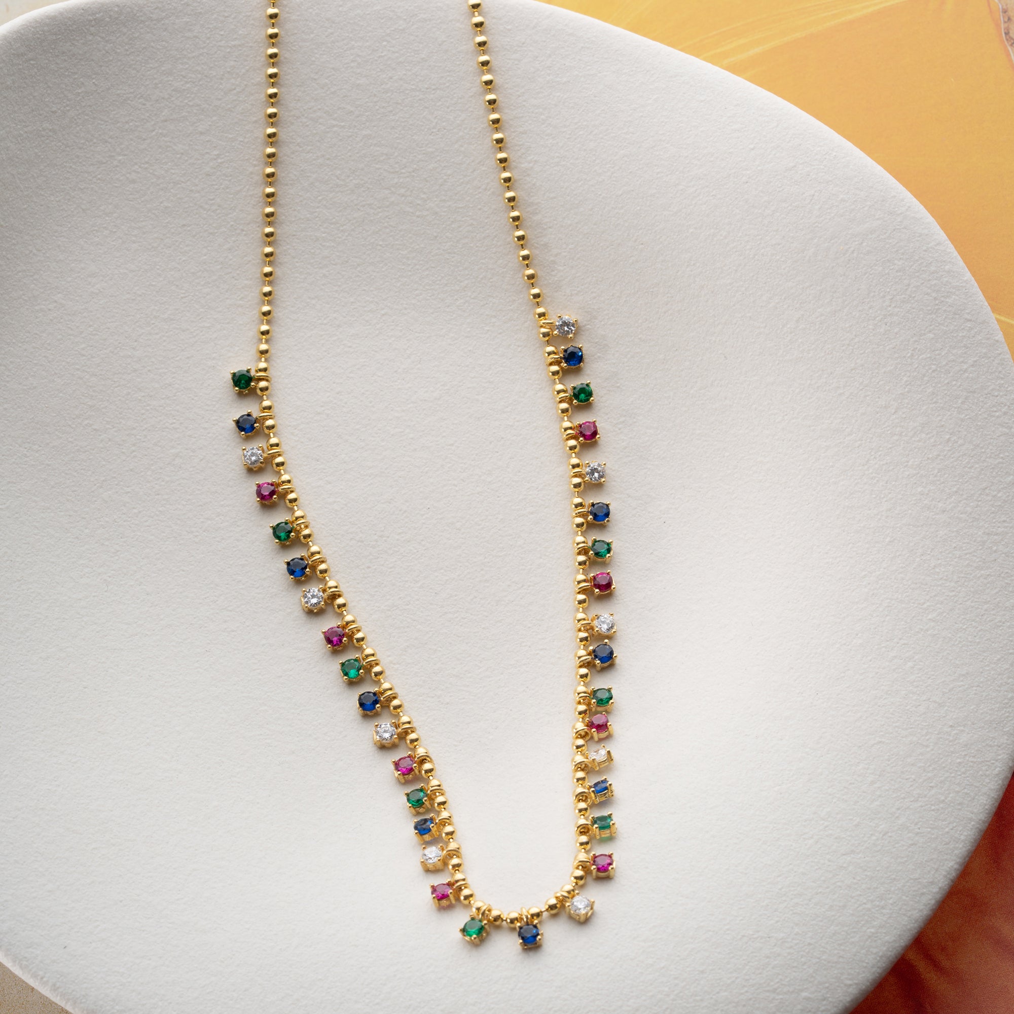 MIRIYA FÄRGFULL KEDJA | 925 SILVER