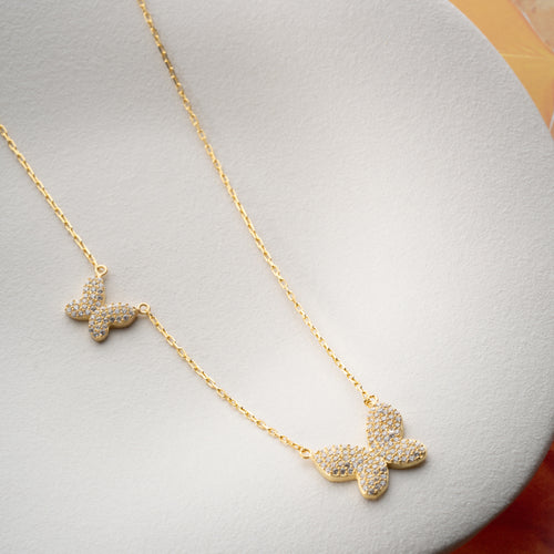 FJÄRILS DUO HALSHALSE | 925 SILVER