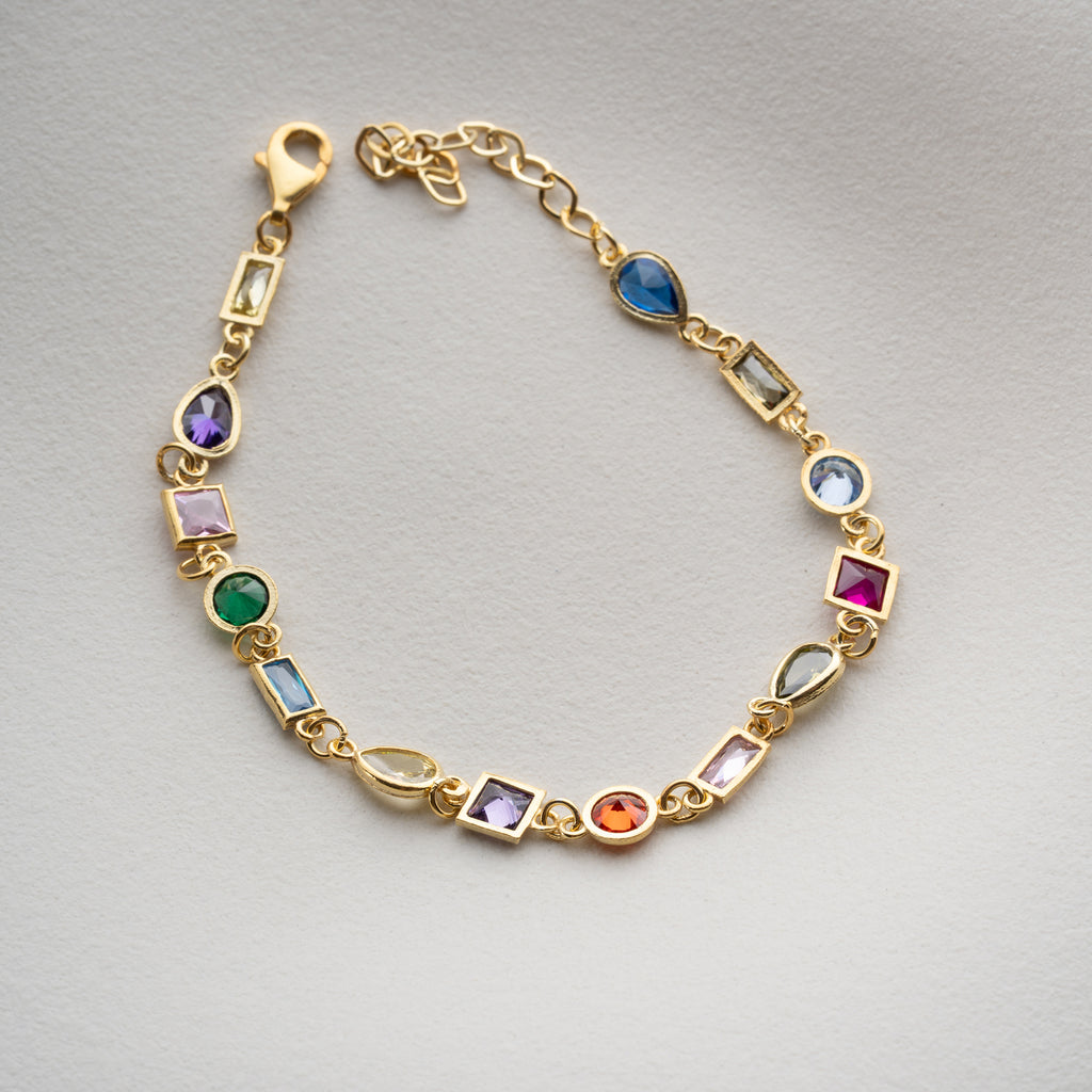 ASYMMETRISKA FÄRGADE ARMBAND | 925 SILVER