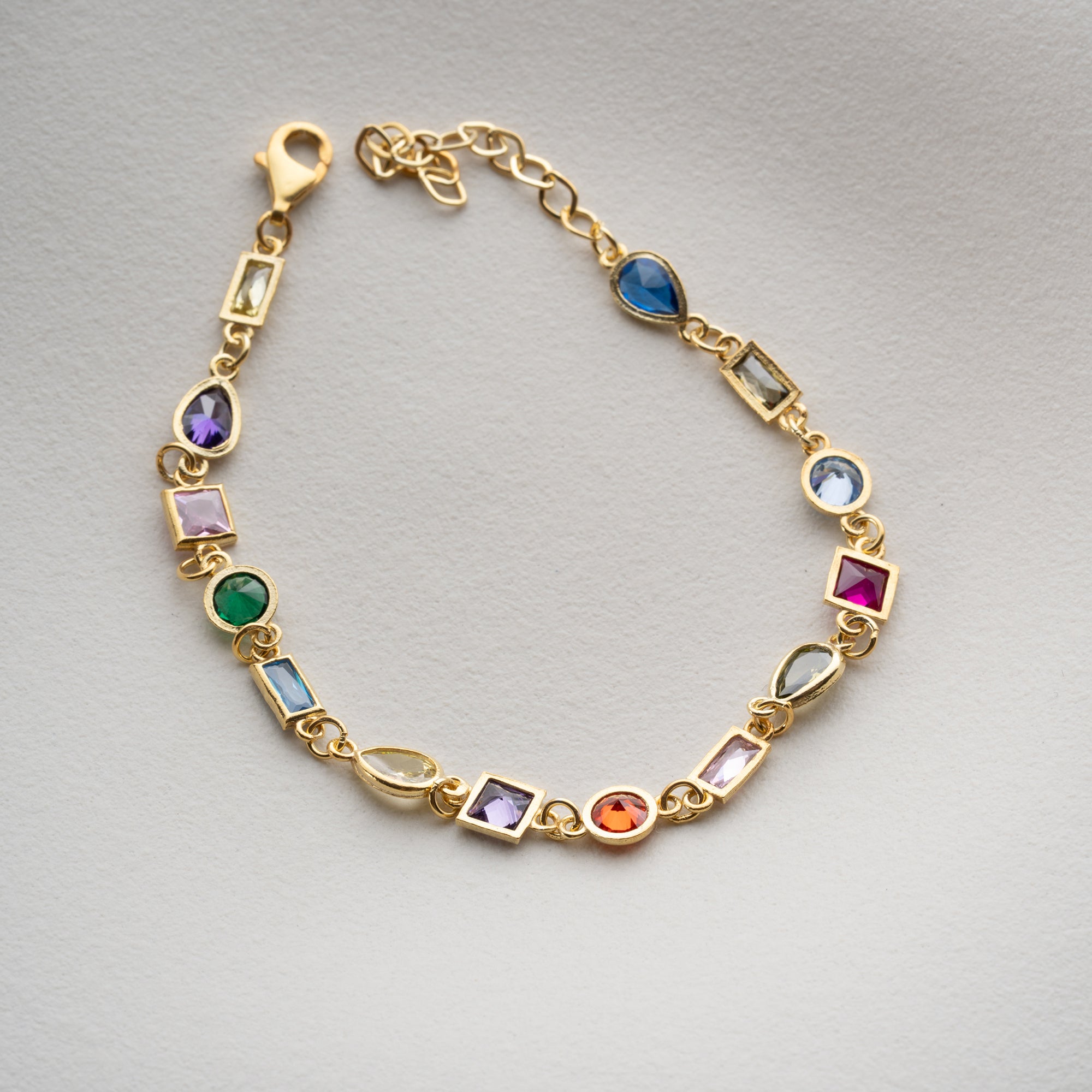 ASYMMETRISKA FÄRGADE ARMBAND | 925 SILVER