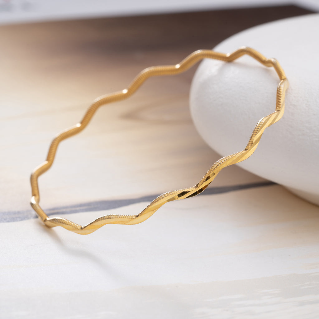 ZIKZAK AJDA BANGLES | 925 SILVER