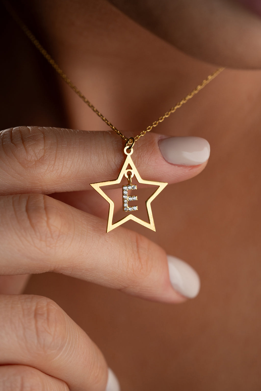 ZIRKONSTENS STJÄRNA BOKSTAVSKRABBE | 925 SILVER