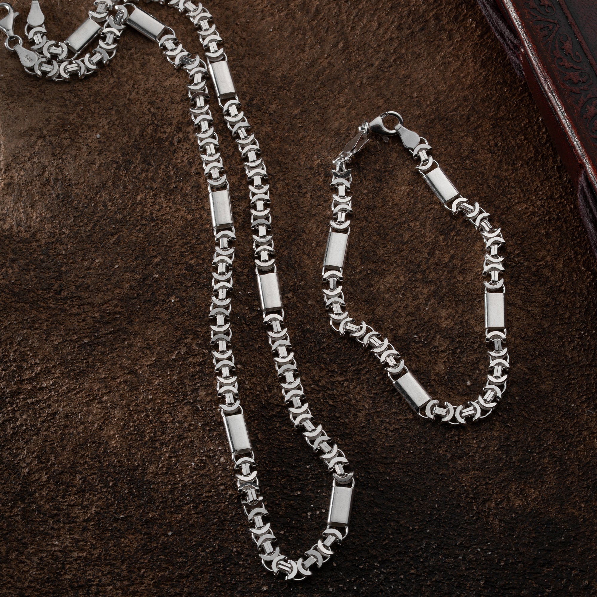 PLATTA KING KEDJA FLAT SET 6 MM | 925 SILVER