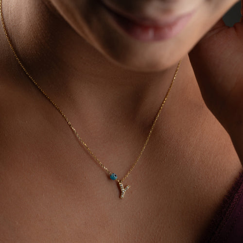 BREV KRAGE MED NAZAR | 925 SILVER