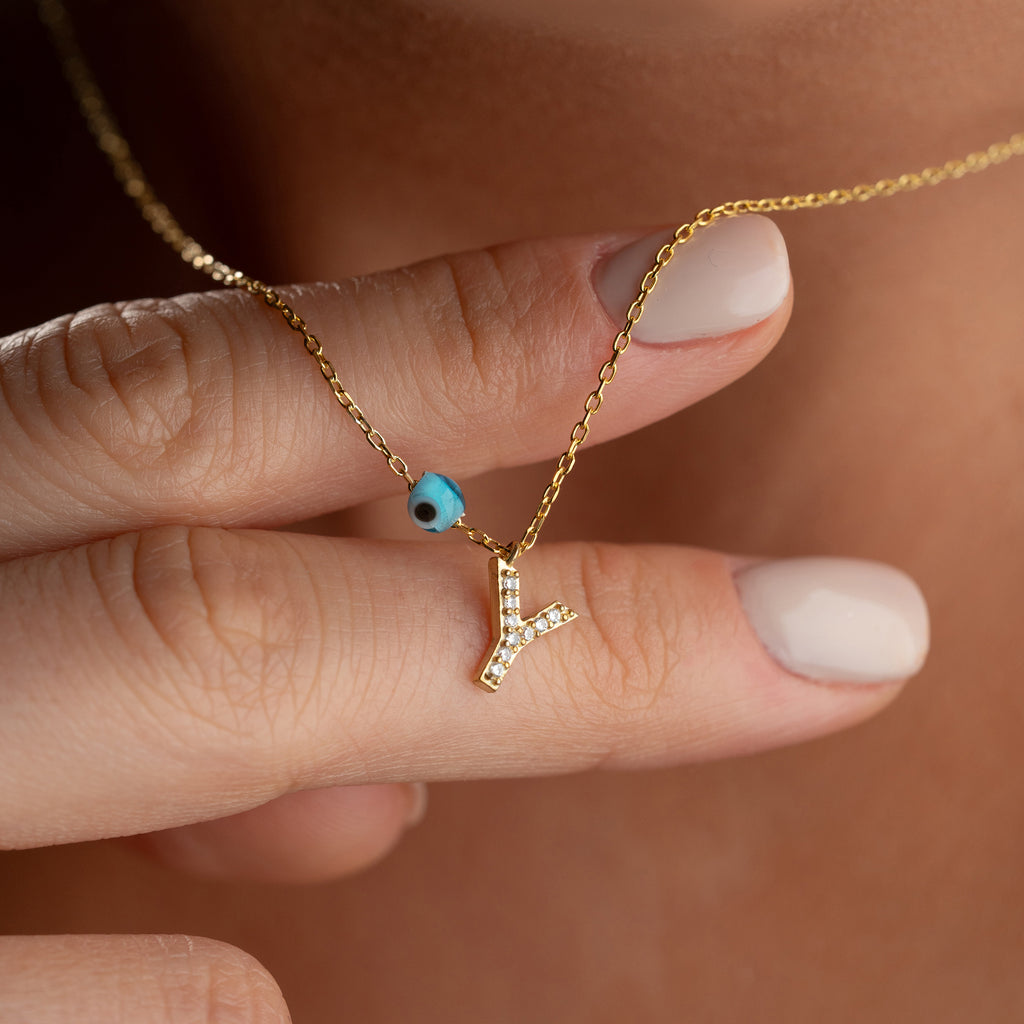 BREV KRAGE MED NAZAR | 925 SILVER