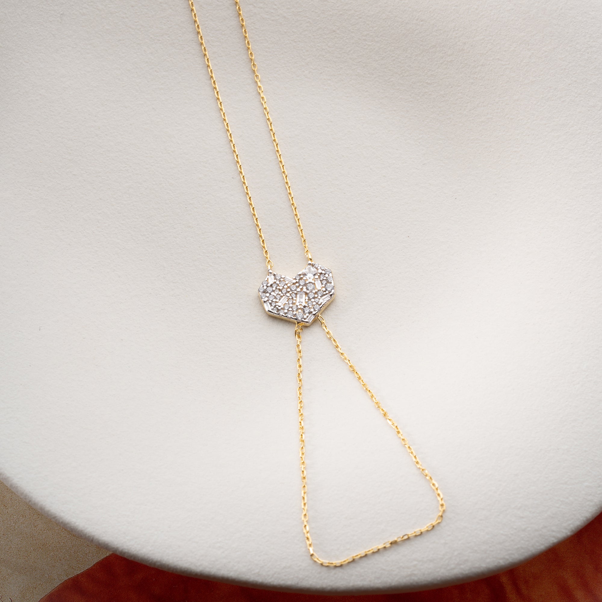 STORT HJÄRTA HANDKEDJA | 925 SILVER