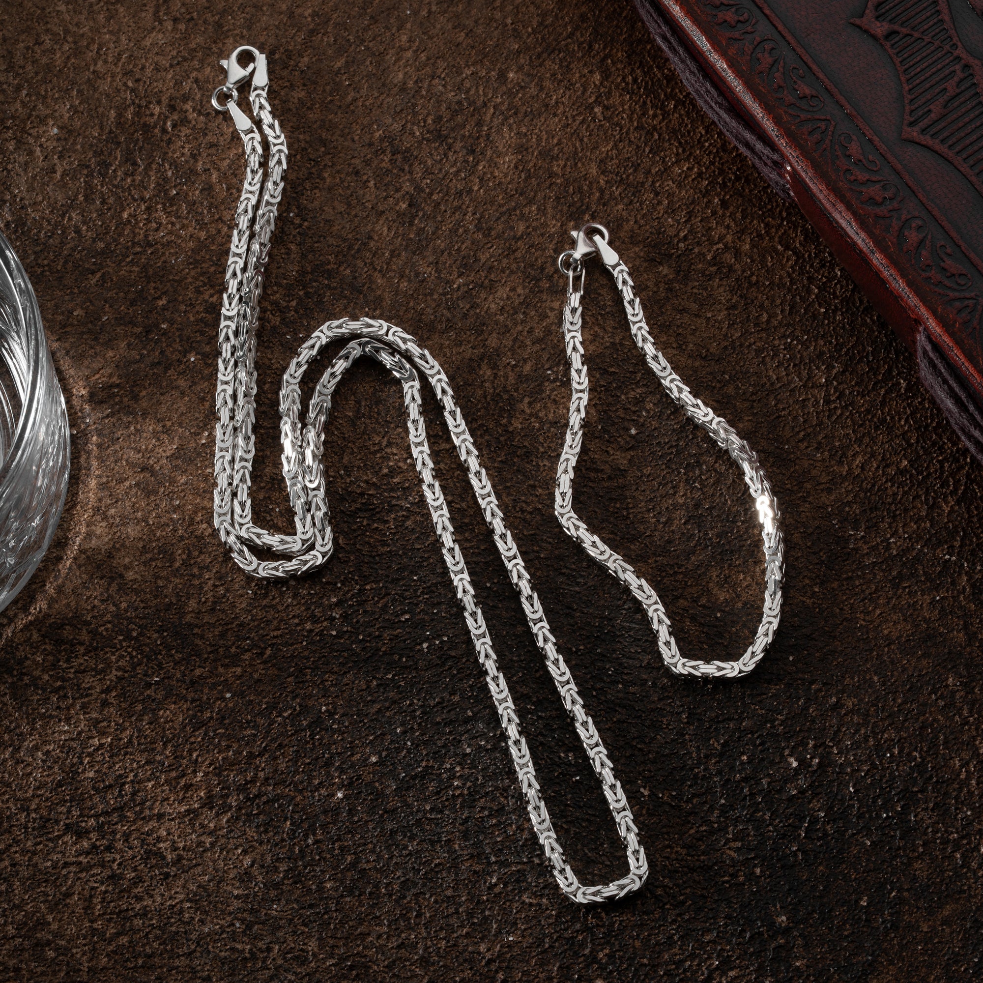 KING KEDJA 4MM GLANS SET | 925 SILVER