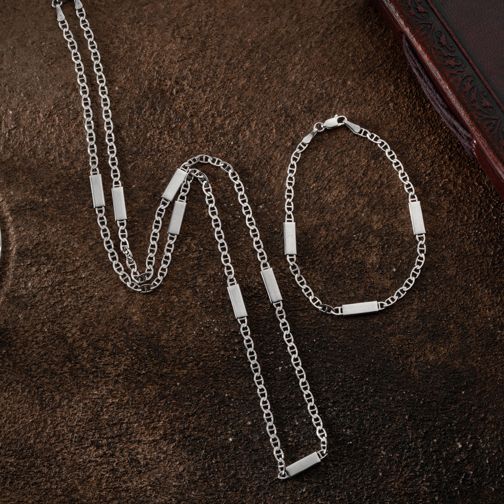 PLATTOR KUBANSK LÄNKSETT | 925 SILVER 